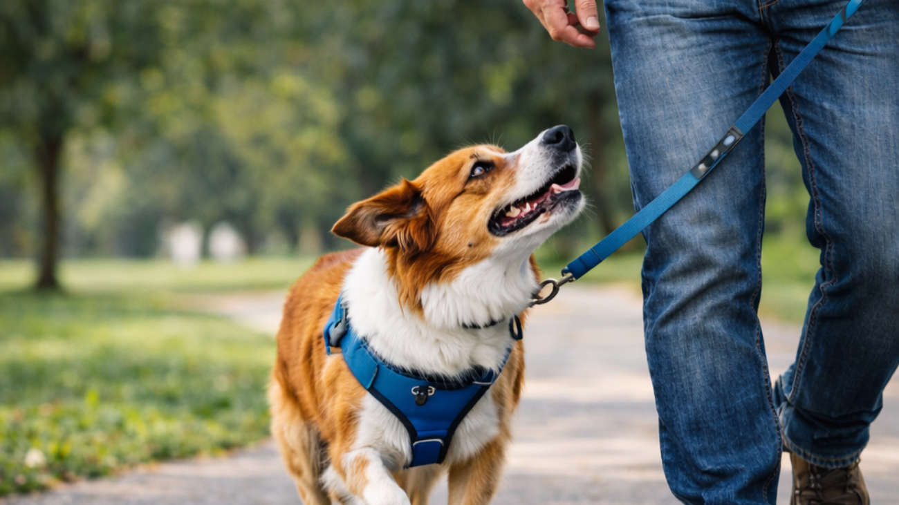 Como ensinar o cachorro a não puxar a guia nos passeios